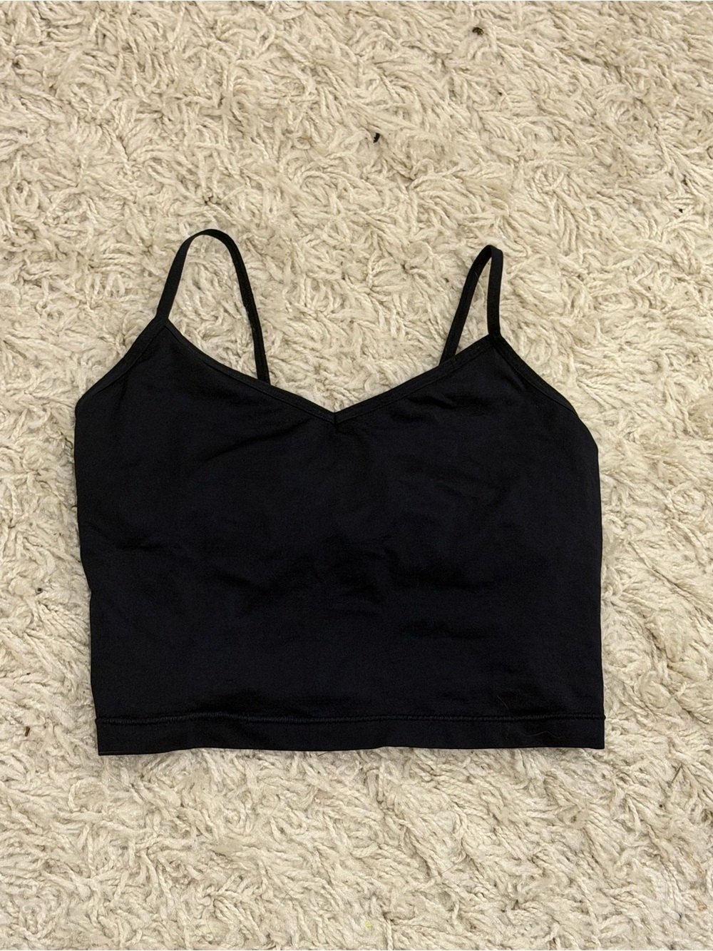 Splits59 Black Women's Seamless Cami Crop Top